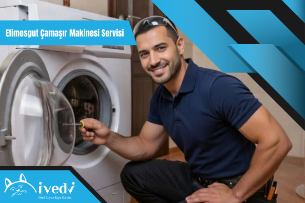 Etimesgut çamaşır makinesi servisi teknisyeni makinenin su giriş valfi ve elektronik kontrol sistemini inceliyor