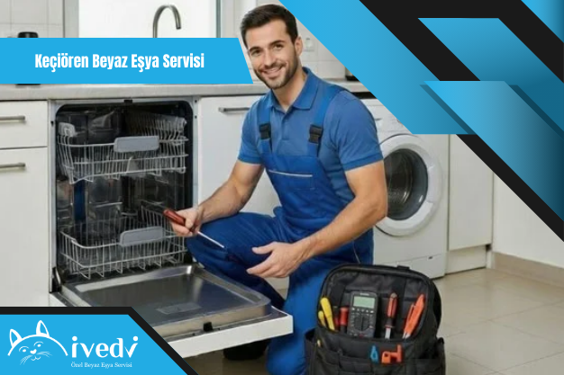 Keçiören beyaz eşya servisi teknisyeni arızalı bulaşık makinesinde detaylı arıza tespiti yapıyor