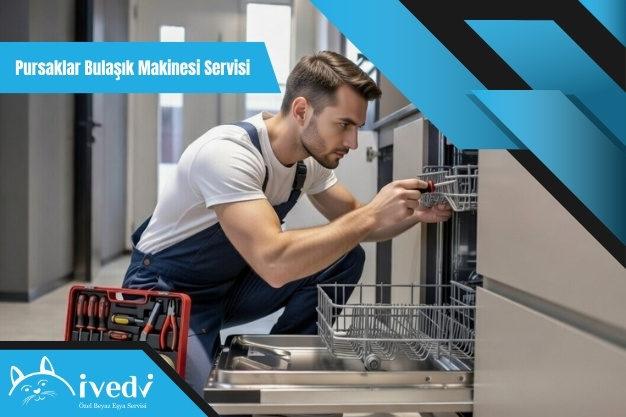 Pursaklar bulaşık makinesi servisi teknisyeni makinenin iç hazne ve sprey kollarının bakımını yapıyor