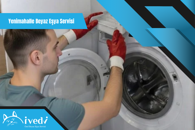 Yenimahalle beyaz eşya servisi teknisyeni çamaşır makinesi arızasını yerinde tamir ediyor